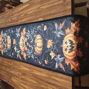 Quilted Fall Halloween Table Runner
